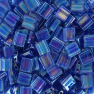 Miyuki tila 5x5mm beads - Transparent capri blue ab TL-291